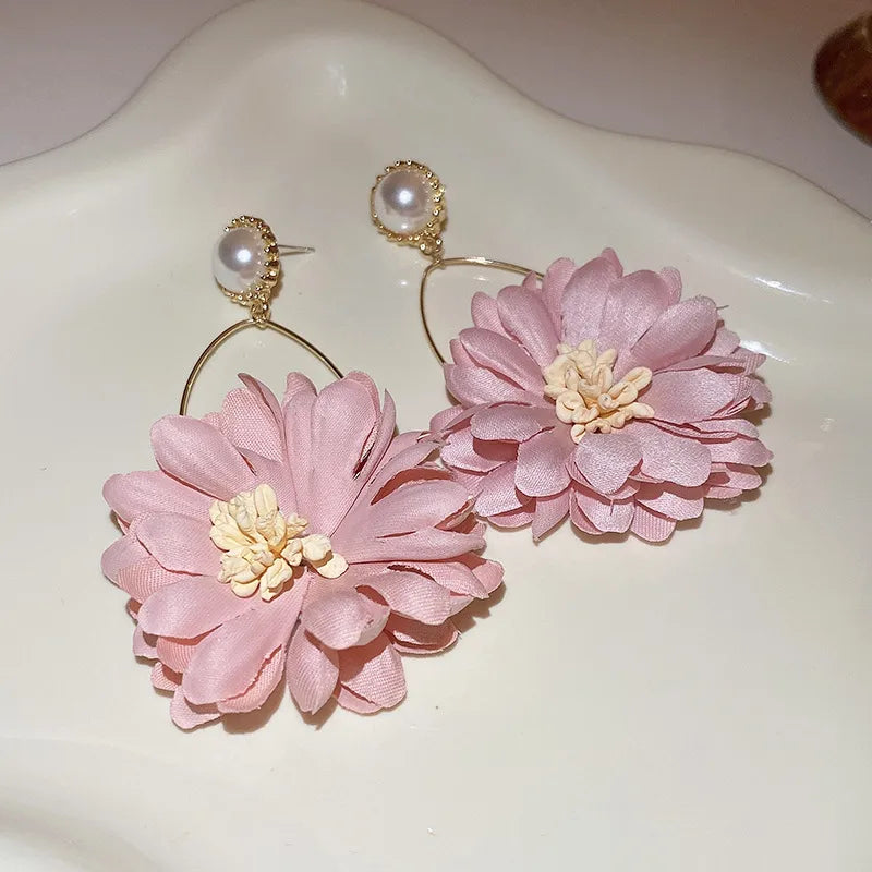 Blossom Pearl Hoops