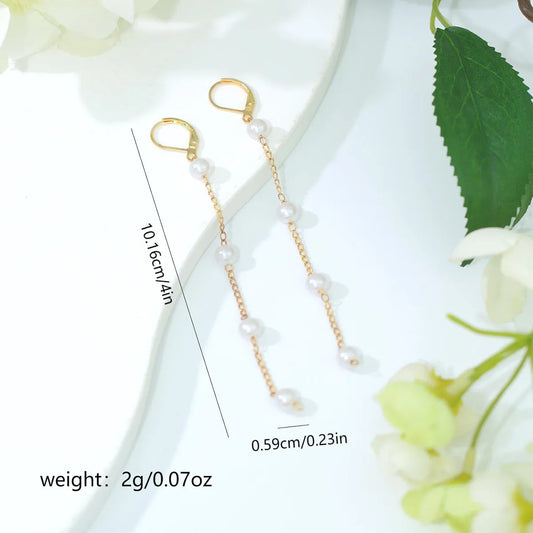 Golden Elegance Pearl Drops - 4 Pearls