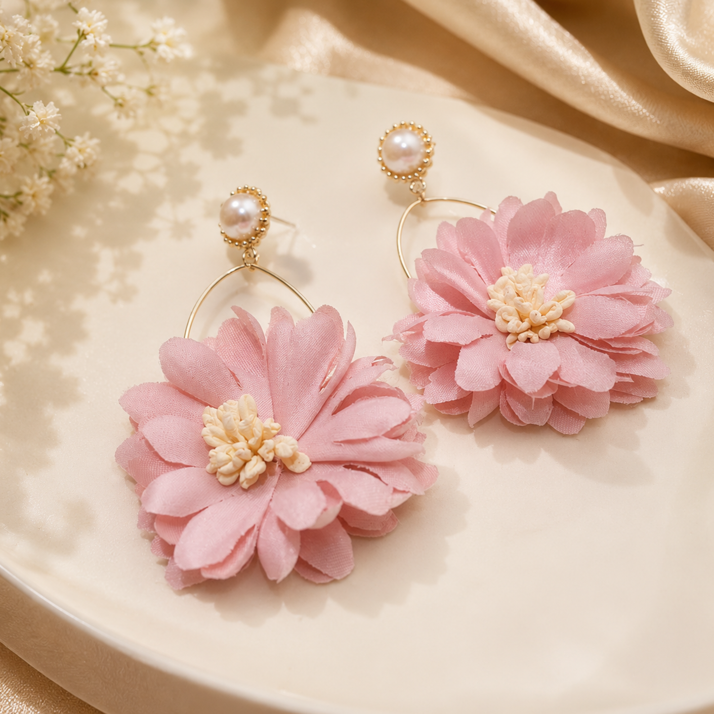 Blossom Pearl Hoops