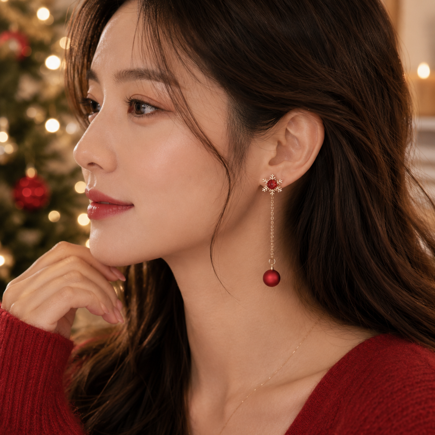 Korean Style Rhinestone Earrings