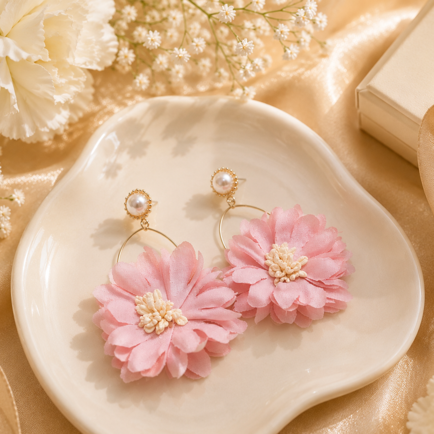 Blossom Pearl Hoops