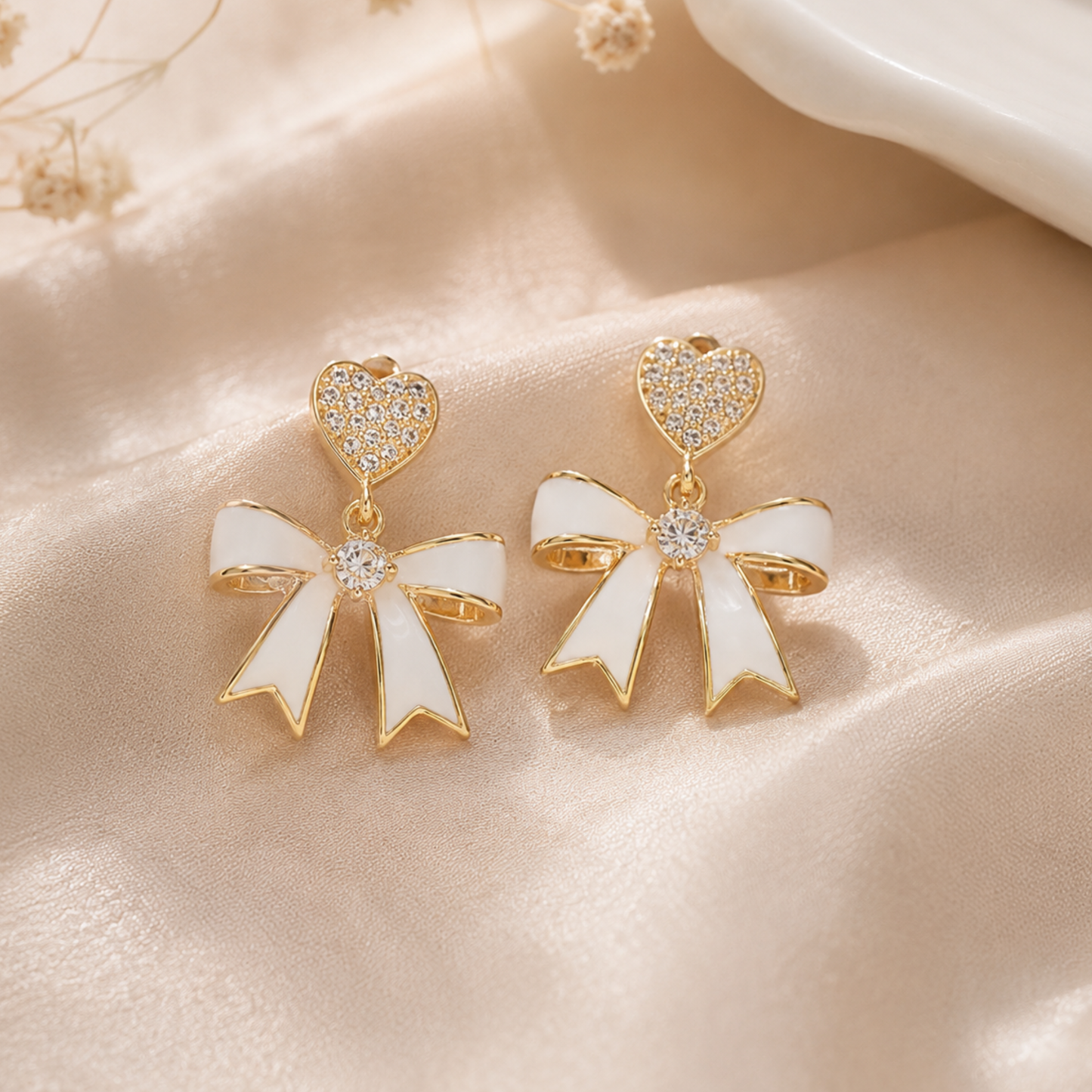 Heart Bow Studs