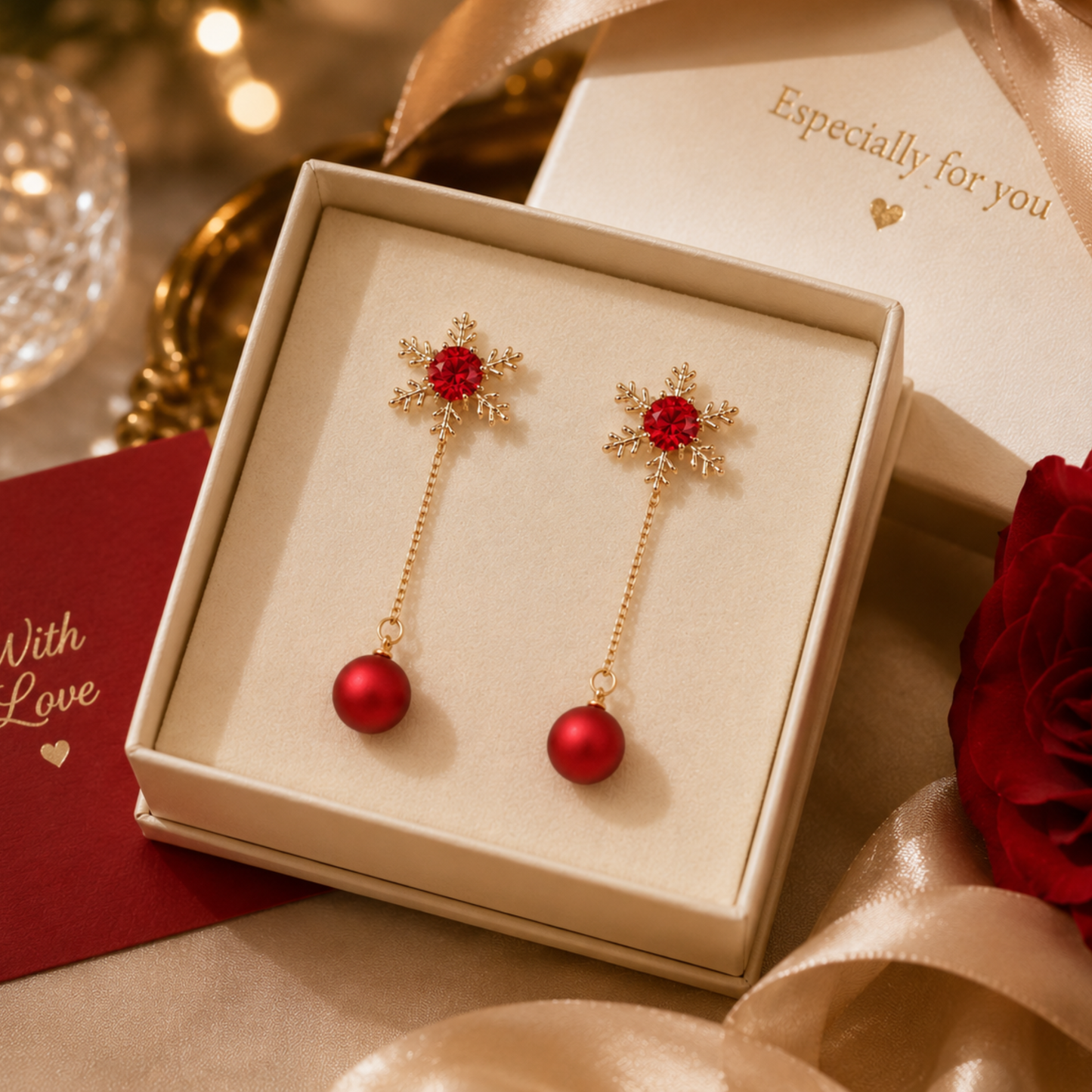 Korean Style Rhinestone Earrings