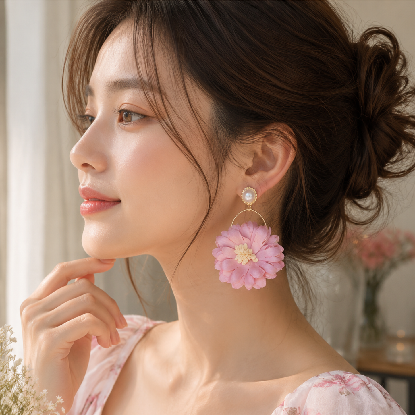 Blossom Pearl Hoops